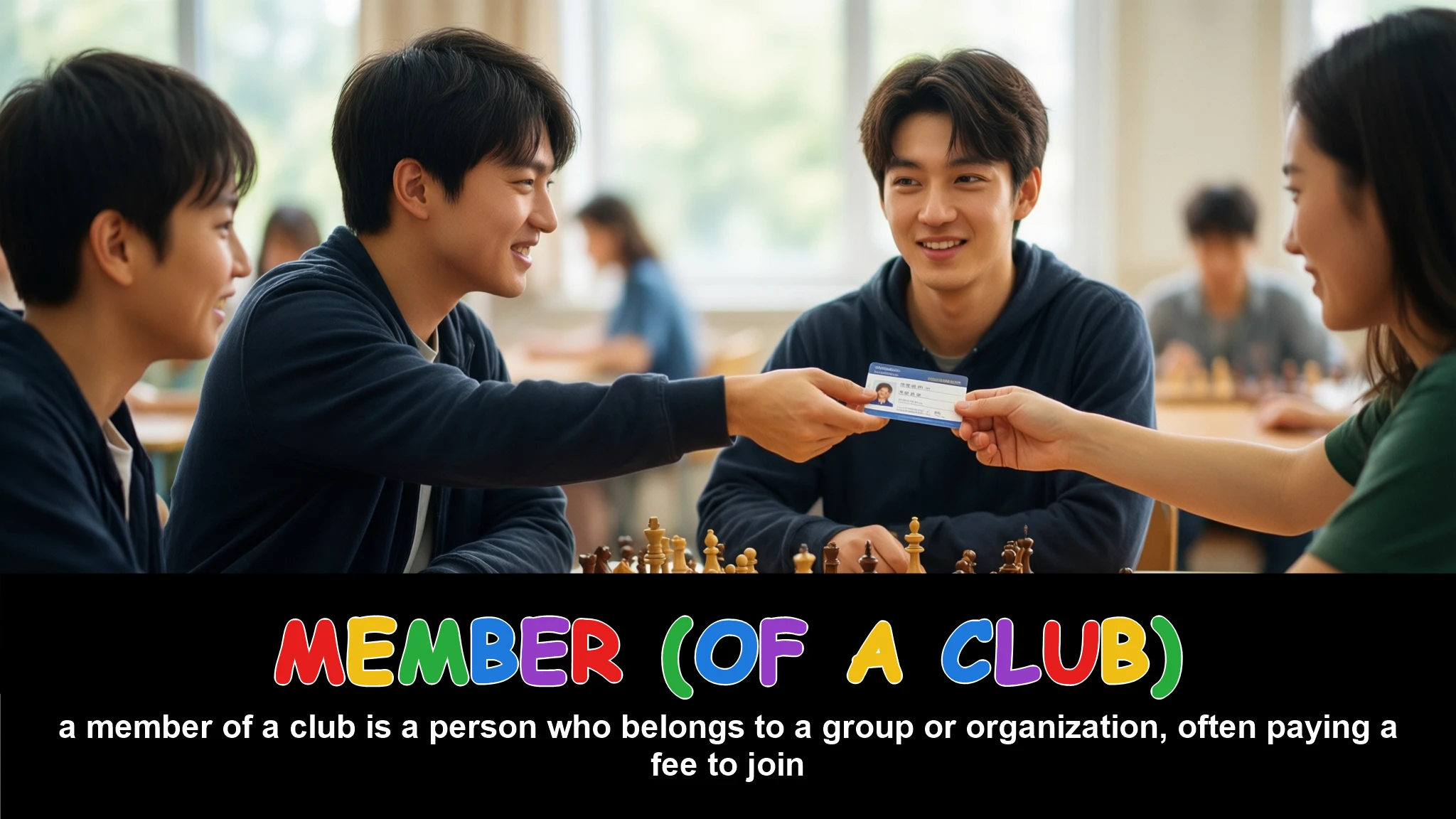 English Illustration for member (of a club)